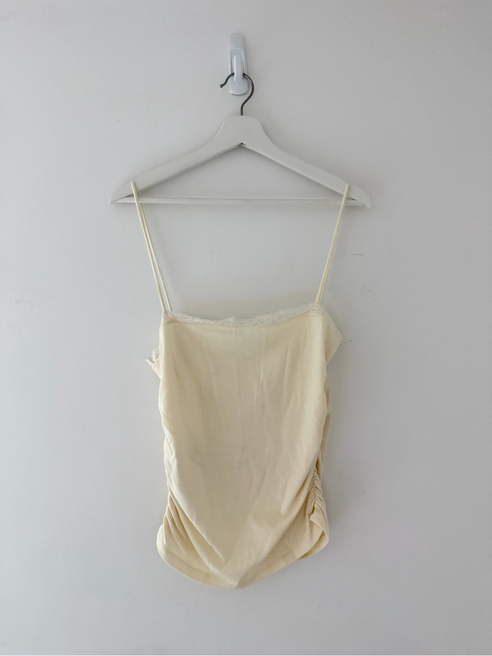 Mango Ivory Lace-Trim Camisole